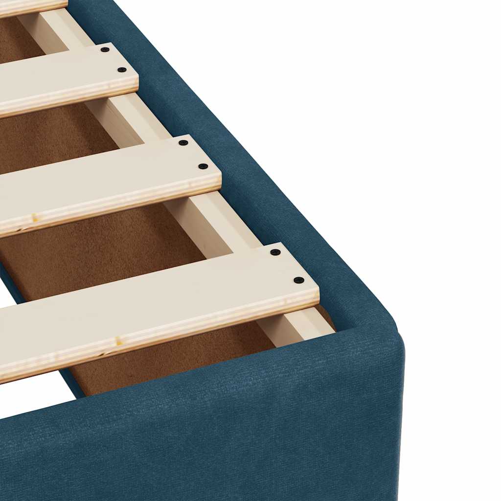 vidaXL Κρεβάτι Boxspring με Στρώμα Σκούρο Μπλε 180x200 εκ. Βελούδινο