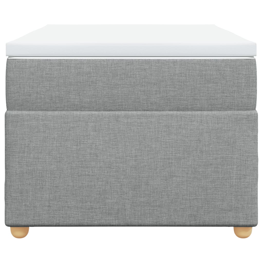 vidaXL Κρεβάτι Boxspring με Στρώμα Ανοιχτό Γκρι 80x200 εκ. Υφασμάτινο