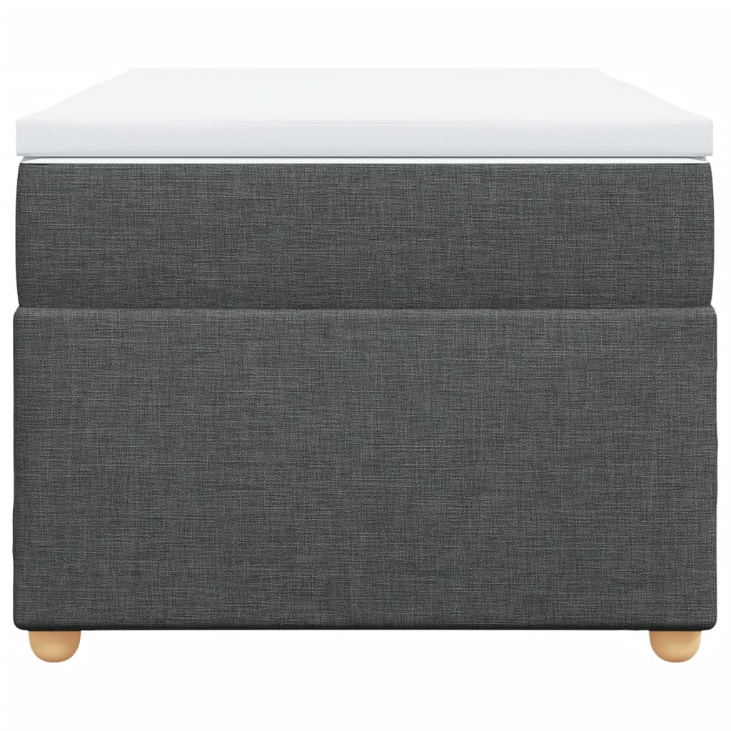 vidaXL Κρεβάτι Boxspring με Στρώμα Σκούρο Γκρι 80x200 εκ. Υφασμάτινο