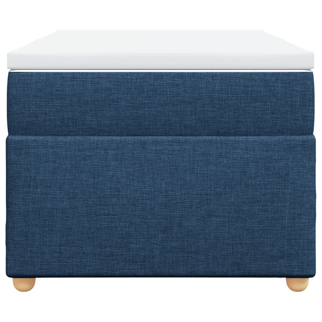vidaXL Κρεβάτι Boxspring με Στρώμα Μπλε 80x200 εκ. Υφασμάτινο
