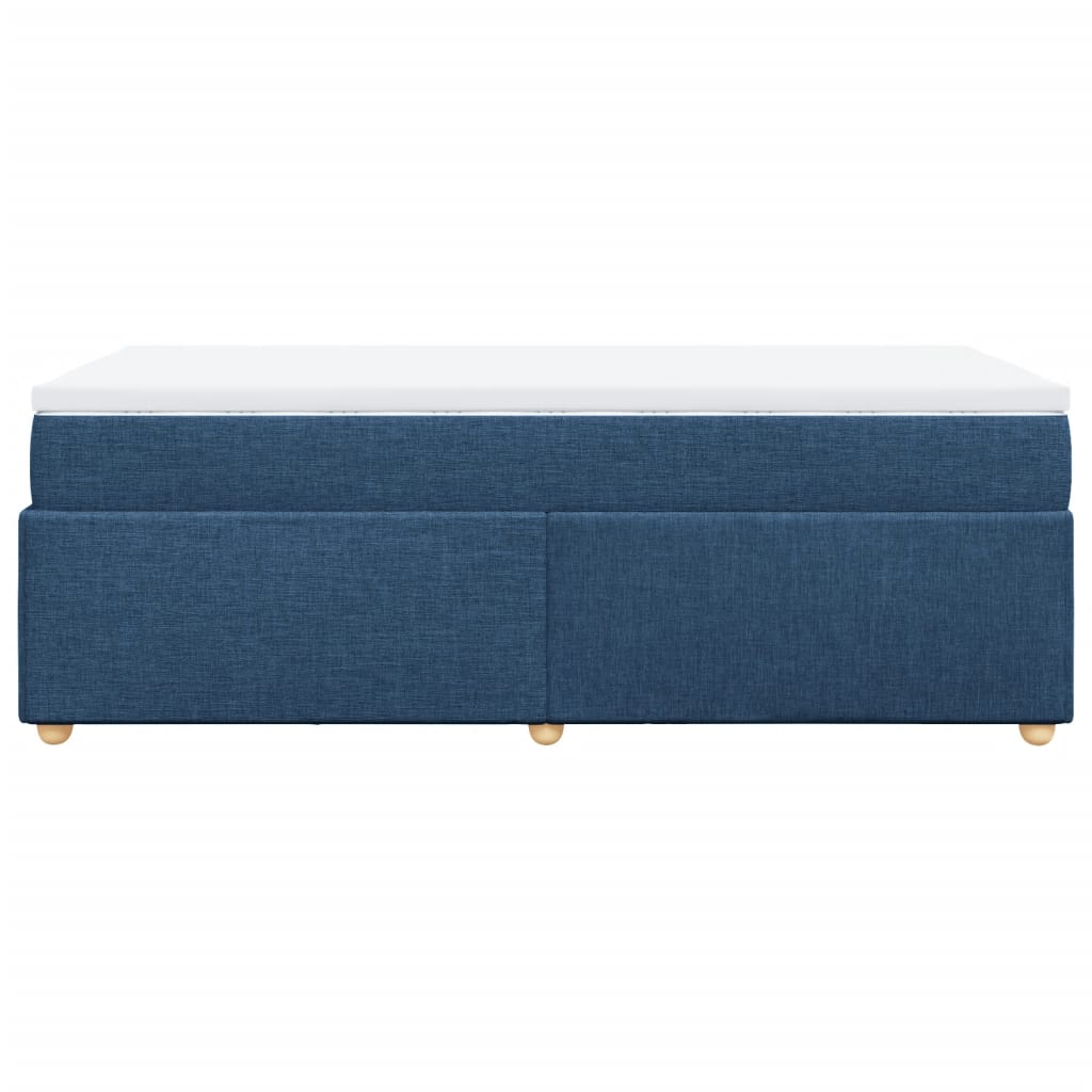 vidaXL Κρεβάτι Boxspring με Στρώμα Μπλε 80x200 εκ. Υφασμάτινο
