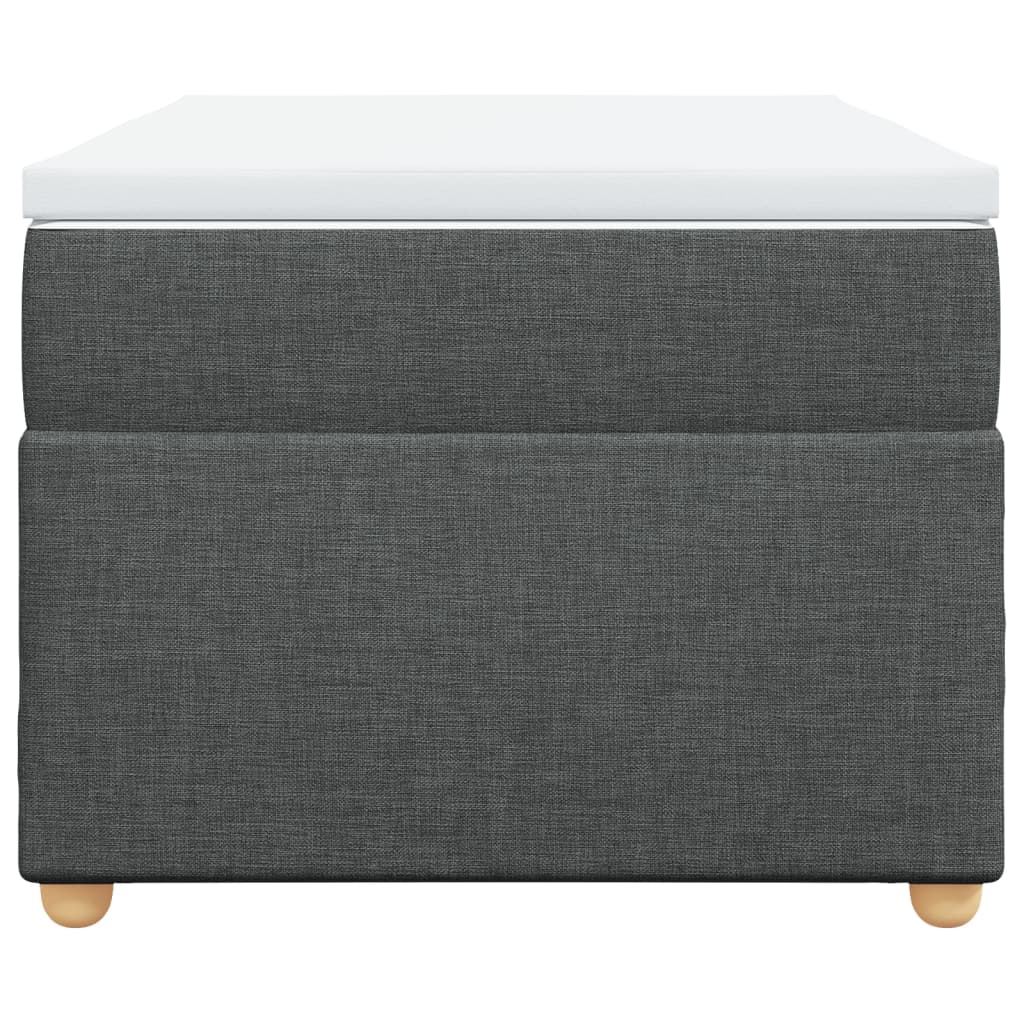 vidaXL Κρεβάτι Boxspring με Στρώμα Σκούρο Γκρι 100x200 εκ. Υφασμάτινο