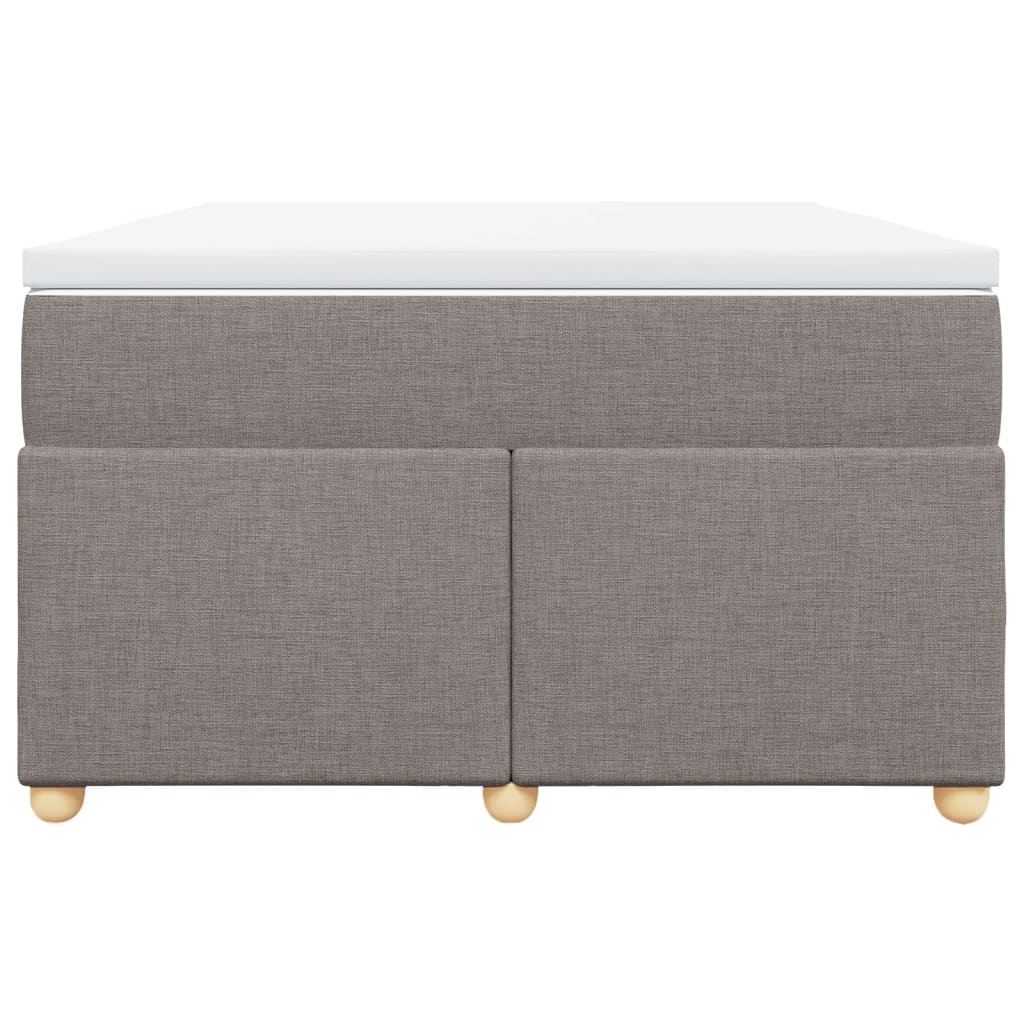 vidaXL Κρεβάτι Boxspring με Στρώμα Taupe 120x200 εκ. Υφασμάτινο
