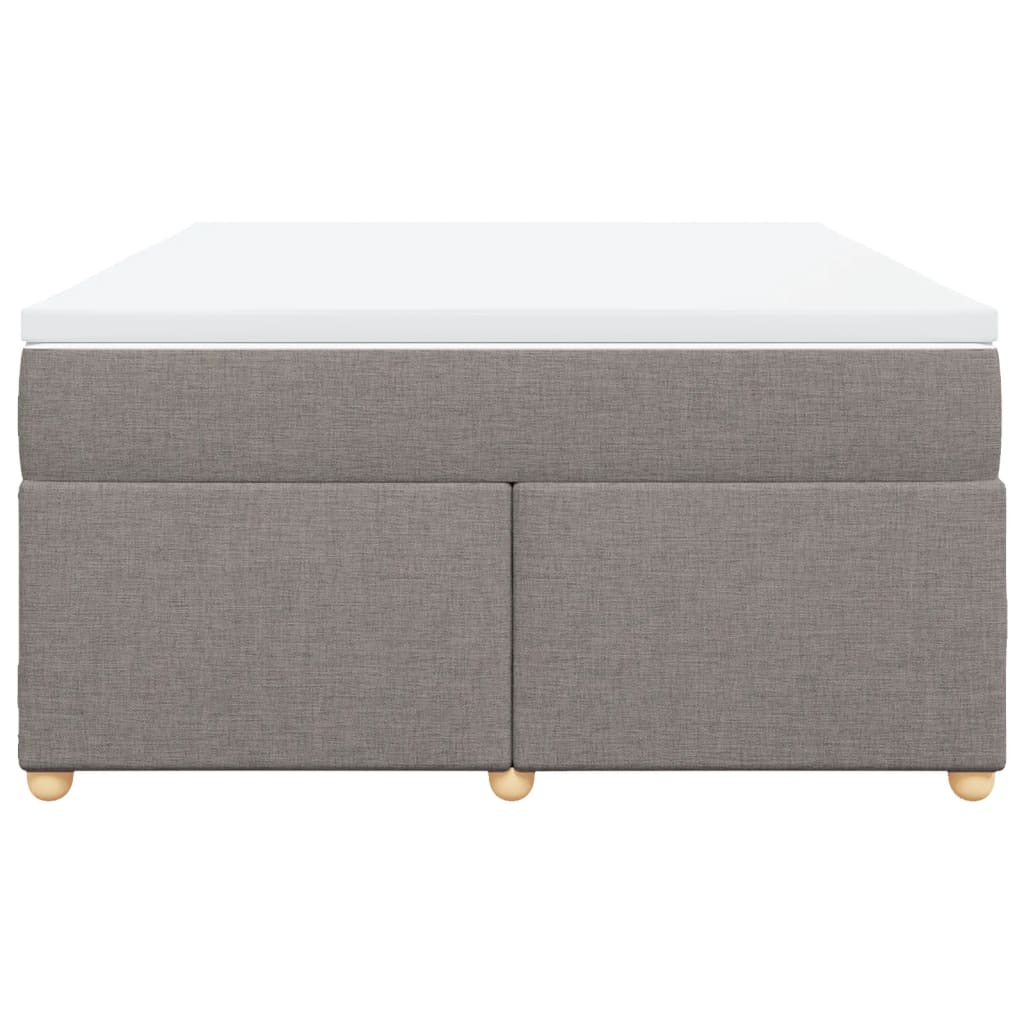 vidaXL Κρεβάτι Boxspring με Στρώμα Taupe 160x200 εκ. Υφασμάτινο