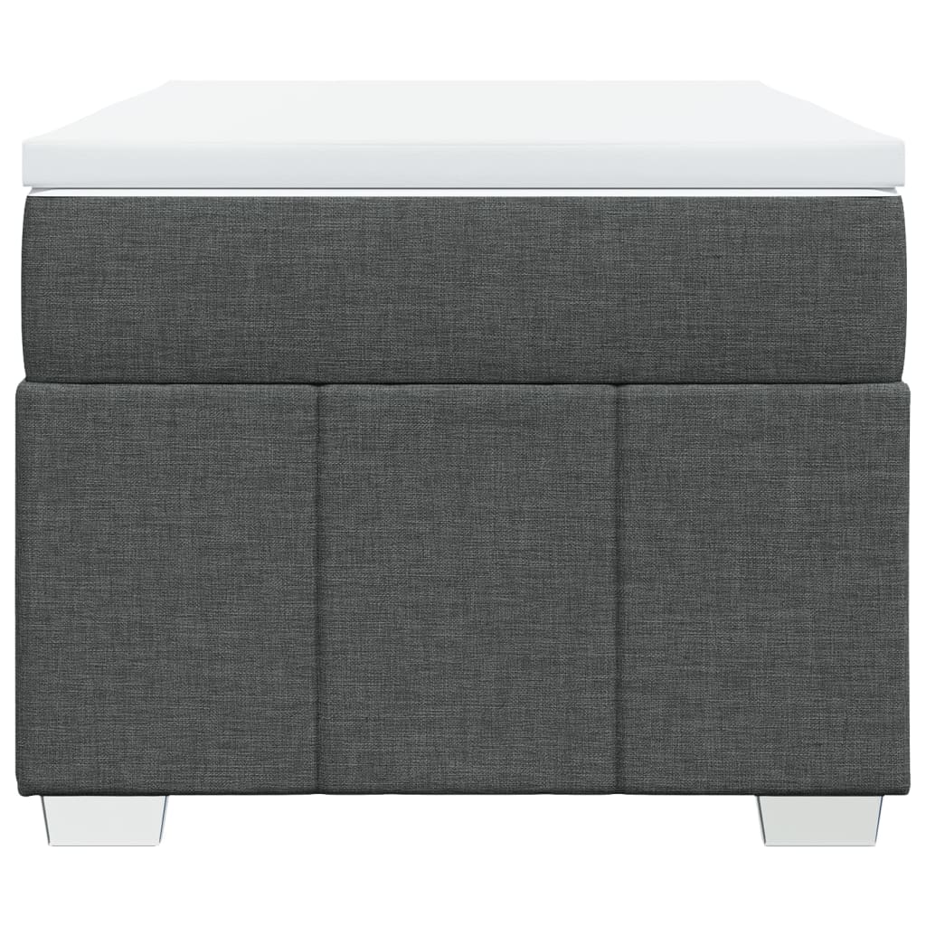 vidaXL Κρεβάτι Boxspring με Στρώμα Σκούρο Γκρι 80x200 εκ. Υφασμάτινο
