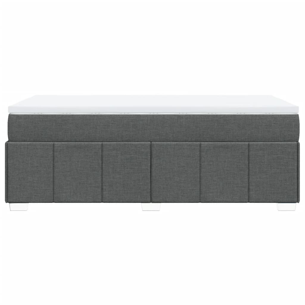 vidaXL Κρεβάτι Boxspring με Στρώμα Σκούρο Γκρι 80x200 εκ. Υφασμάτινο