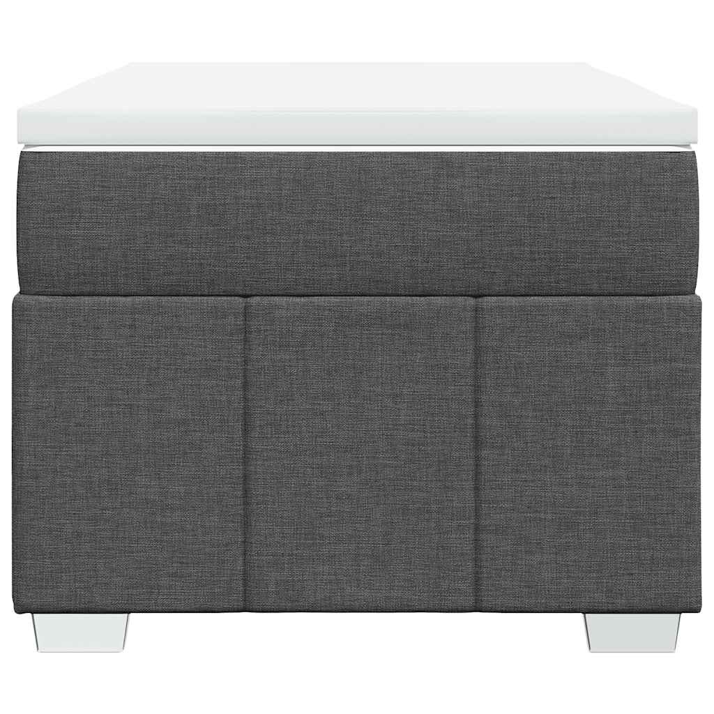 vidaXL Κρεβάτι Boxspring με Στρώμα Σκούρο Γκρι 100x200 εκ. Υφασμάτινο