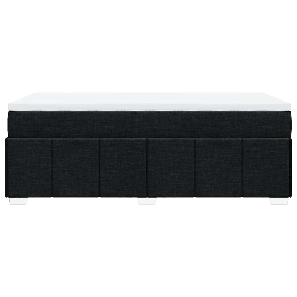 vidaXL Κρεβάτι Boxspring με Στρώμα Μαύρο 100 x 200 εκ. Υφασμάτινο