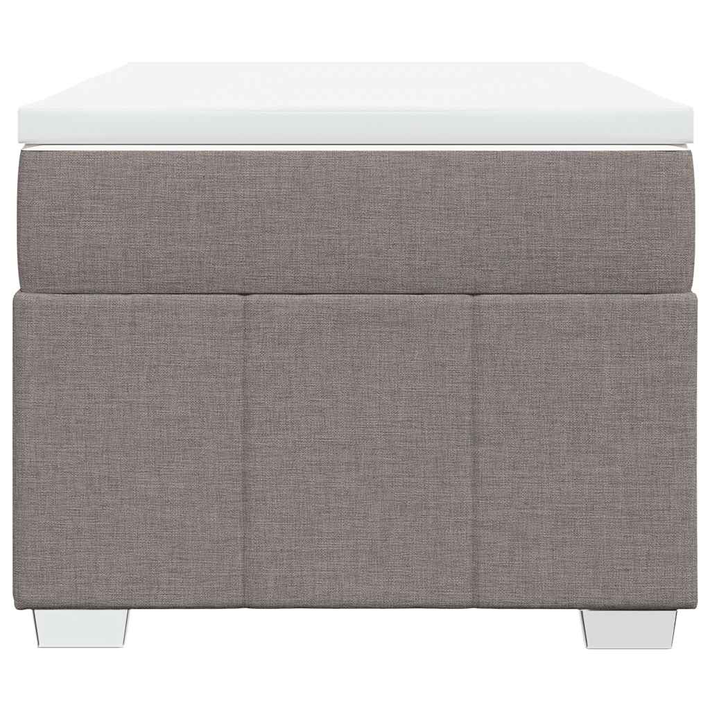 vidaXL Κρεβάτι Boxspring με Στρώμα Taupe 100 x 200 εκ. Υφασμάτινο