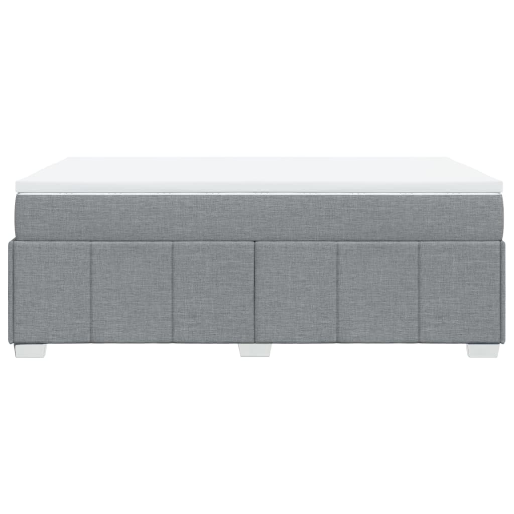 vidaXL Κρεβάτι Boxspring με Στρώμα Ανοιχτό Γκρι 120x190 εκ. Υφασμάτινο