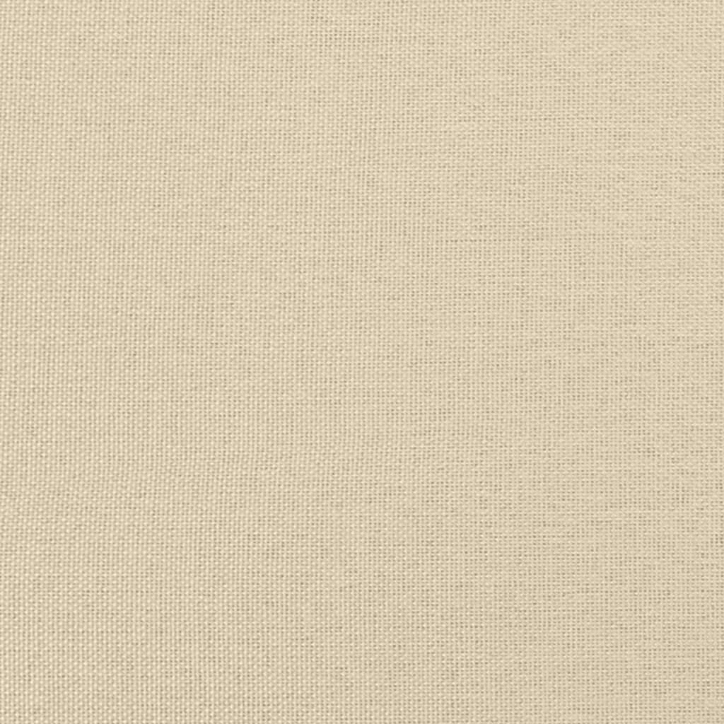 vidaXL Κρεβάτι Boxspring με Στρώμα Κρεμ 120x190 εκ. Υφασμάτινο