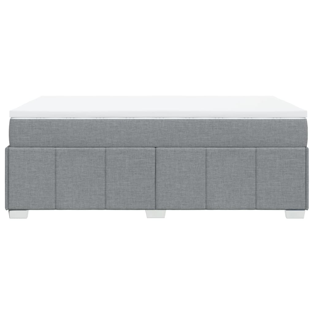 vidaXL Κρεβάτι Boxspring με Στρώμα Ανοιχτό Γκρι 120x200 εκ. Υφασμάτινο