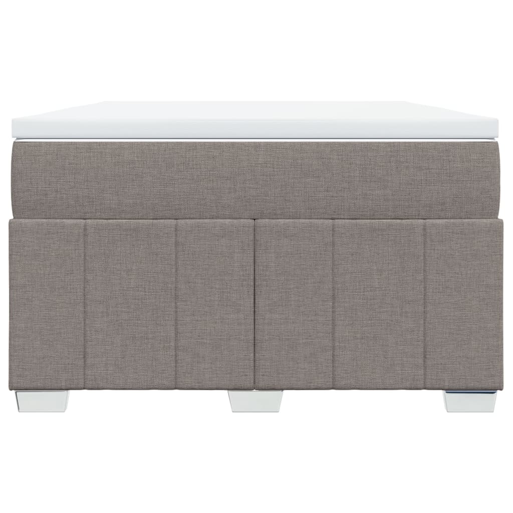 vidaXL Κρεβάτι Boxspring με Στρώμα Taupe 120x200 εκ. Υφασμάτινο