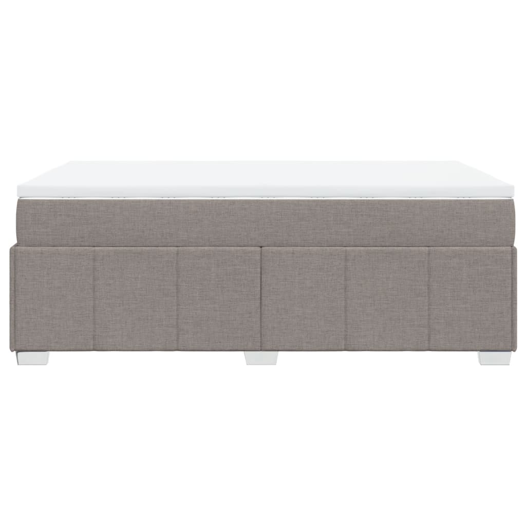 vidaXL Κρεβάτι Boxspring με Στρώμα Taupe 120x200 εκ. Υφασμάτινο