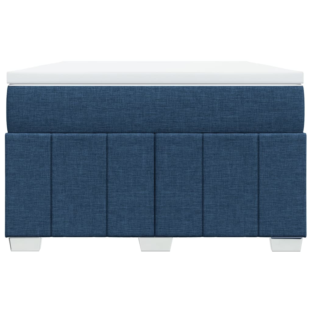 vidaXL Κρεβάτι Boxspring με Στρώμα Μπλε 120x200 εκ. Υφασμάτινο