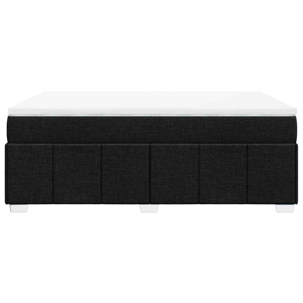 vidaXL Κρεβάτι Boxspring με Στρώμα Μαύρο 140x200 εκ. Υφασμάτινο