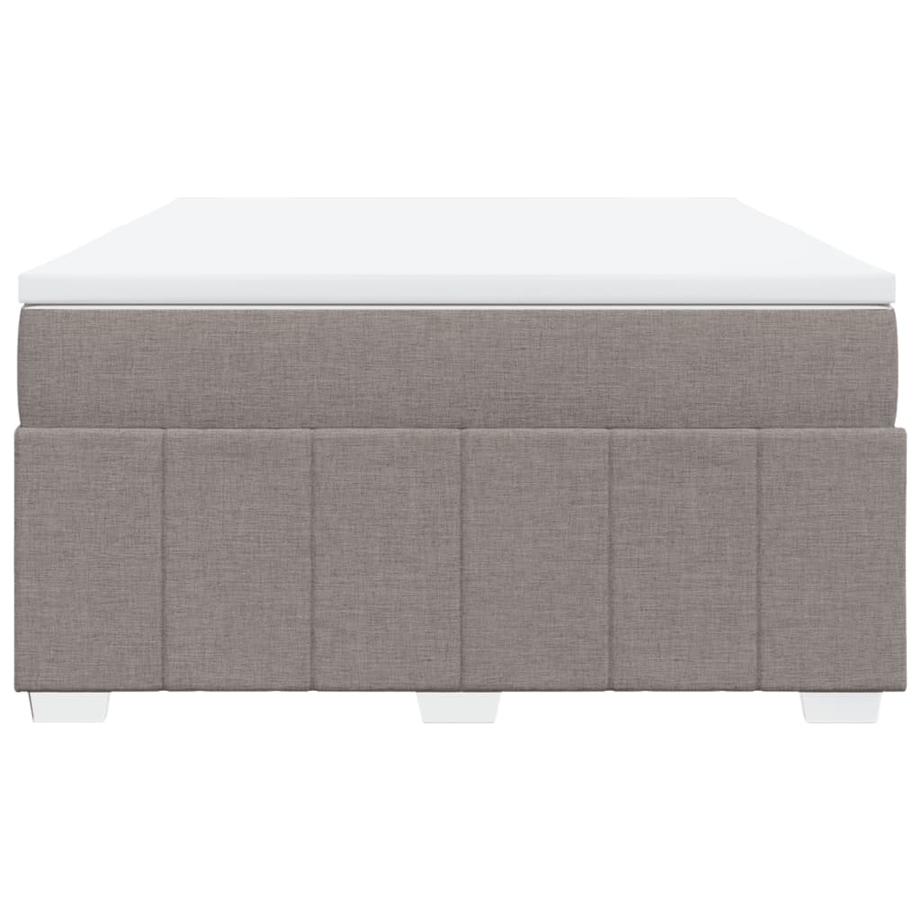 vidaXL Κρεβάτι Boxspring με Στρώμα Taupe 140x200 εκ. Υφασμάτινο