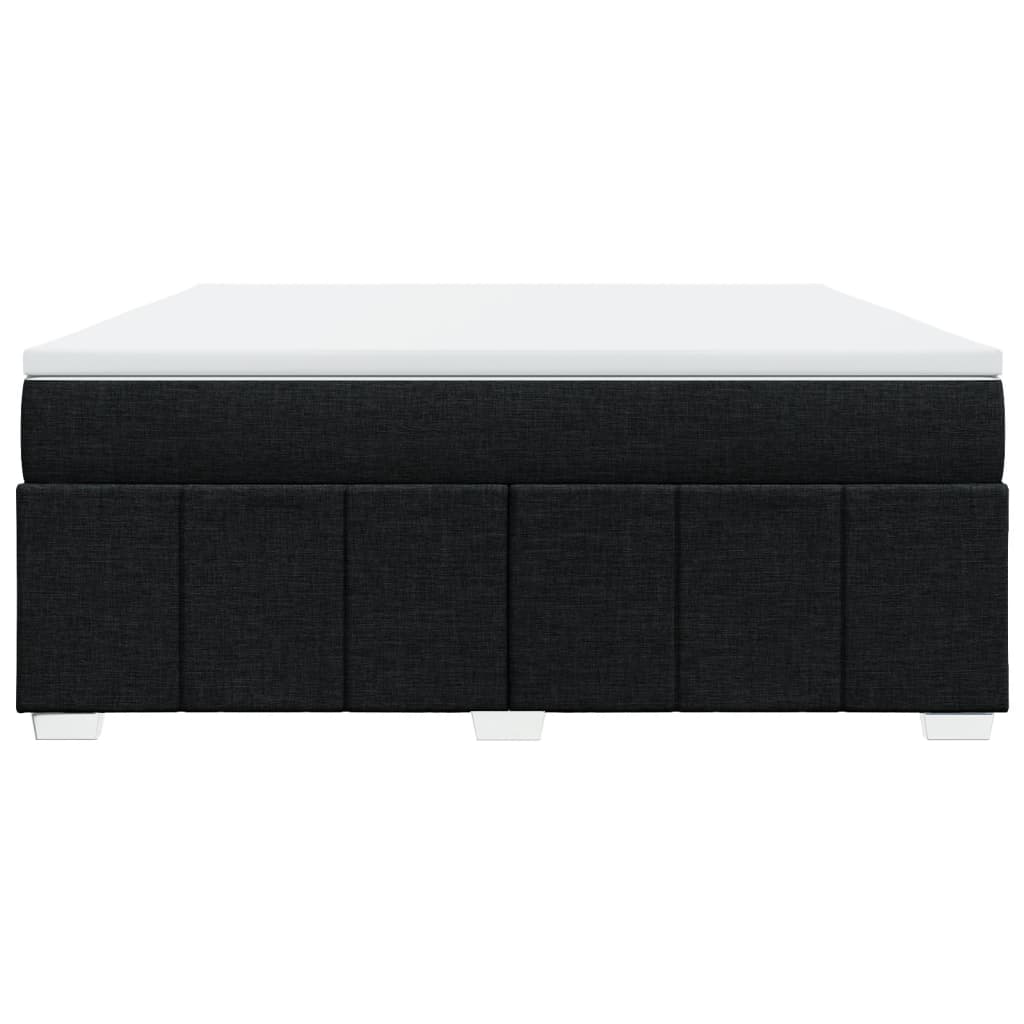 vidaXL Κρεβάτι Boxspring με Στρώμα Μαύρο 180x200 εκ. Υφασμάτινο