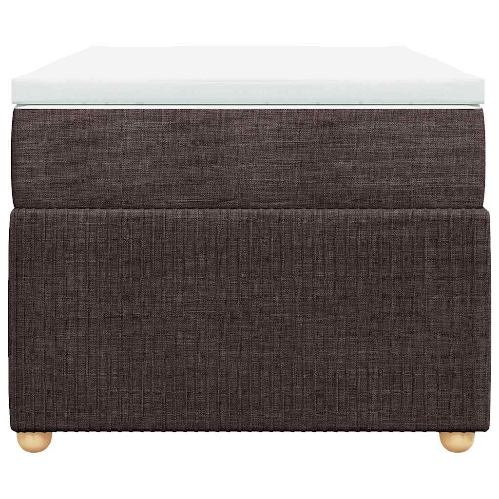 vidaXL Κρεβάτι Boxspring με Στρώμα Σκούρο Καφέ 80x200 εκ. Υφασμάτινο
