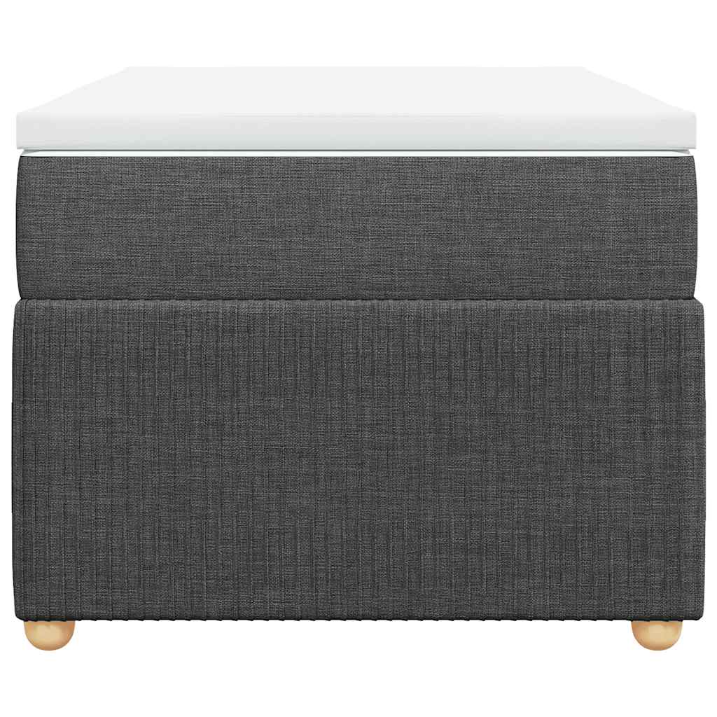 vidaXL Κρεβάτι Boxspring με Στρώμα Σκούρο Γκρι 90x190 εκ. Υφασμάτινο