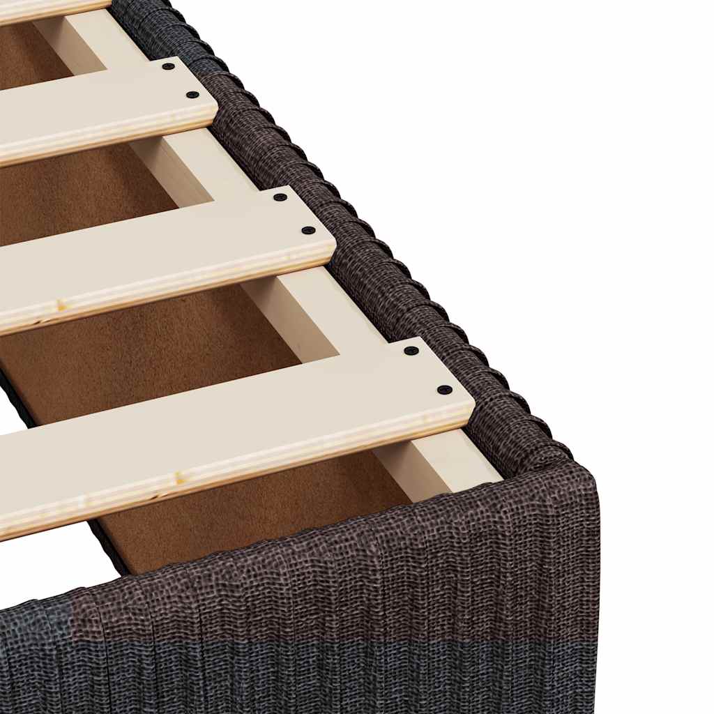vidaXL Κρεβάτι Boxspring με Στρώμα Σκούρο Καφέ 90x190 εκ. Υφασμάτινο