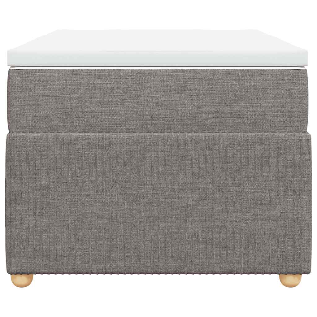 vidaXL Κρεβάτι Boxspring με Στρώμα Taupe 90x190 εκ.Υφασμάτινο