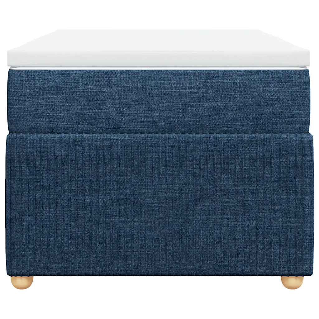 vidaXL Κρεβάτι Boxspring με Στρώμα Μπλε 90x190 εκ.Υφασμάτινο