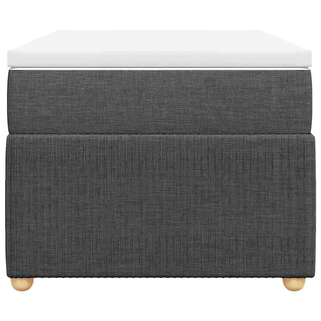 vidaXL Κρεβάτι Boxspring με Στρώμα Σκούρο Γκρι 90x200 εκ. Υφασμάτινο