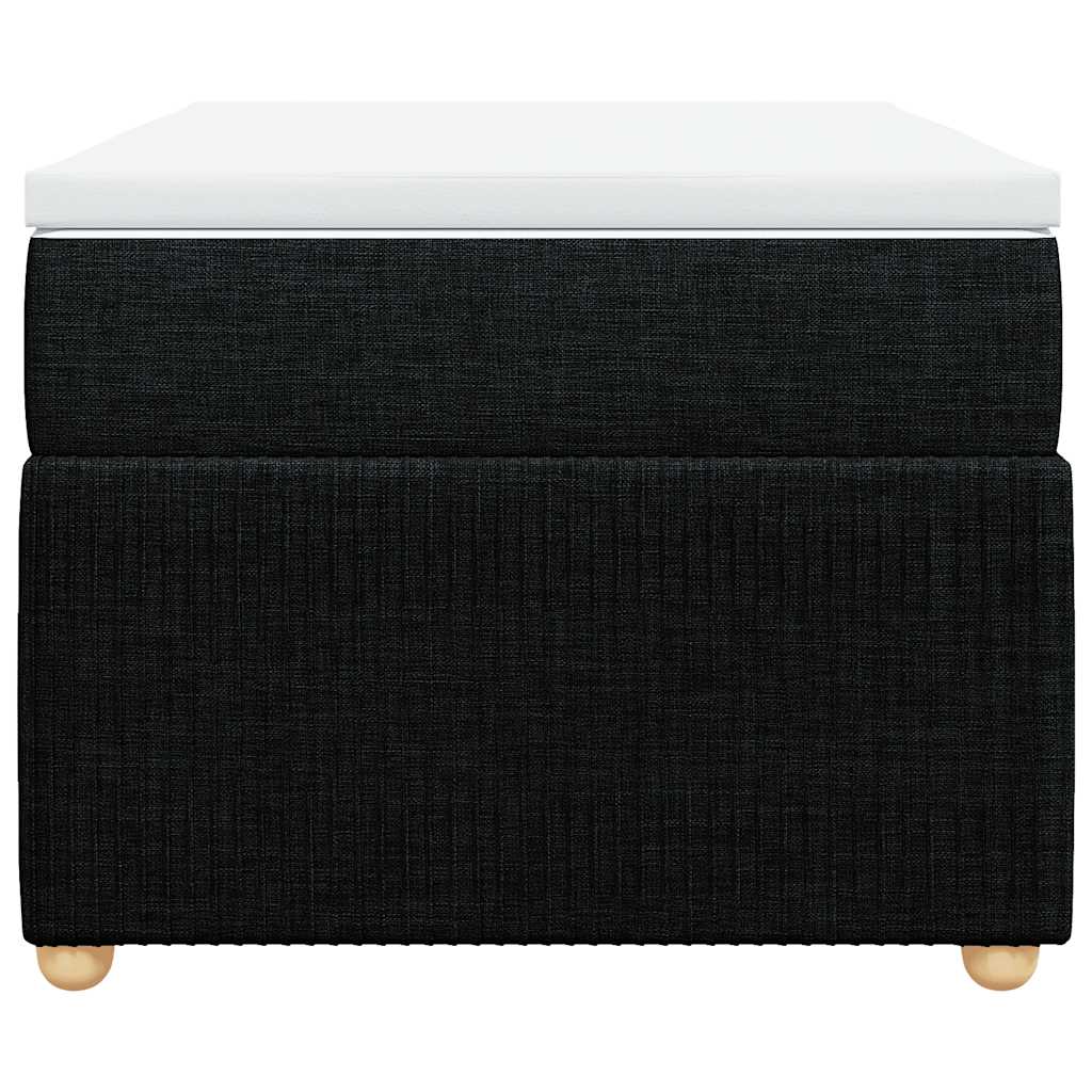 vidaXL Κρεβάτι Boxspring με Στρώμα Μαύρο 100 x 200 εκ. Υφασμάτινο