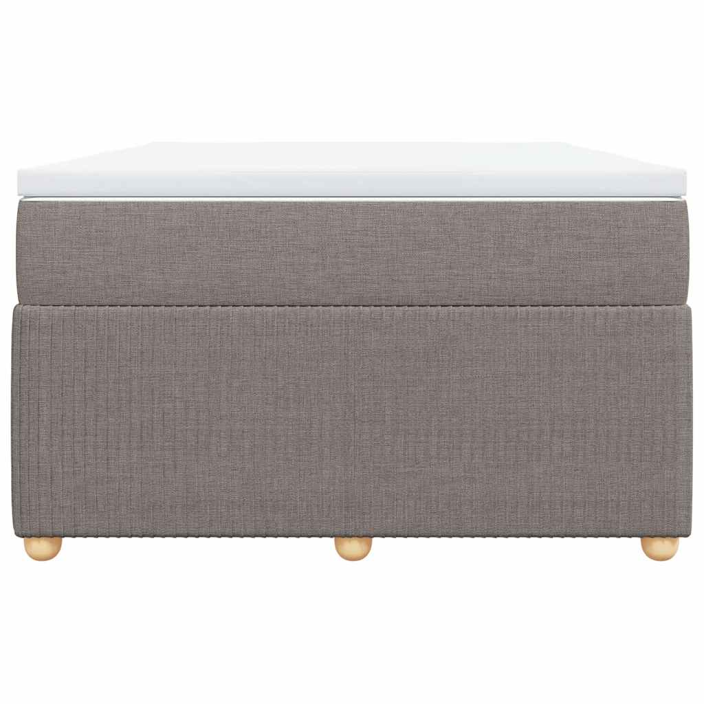 vidaXL Κρεβάτι Boxspring με Στρώμα Taupe 120x190 εκ. Υφασμάτινο