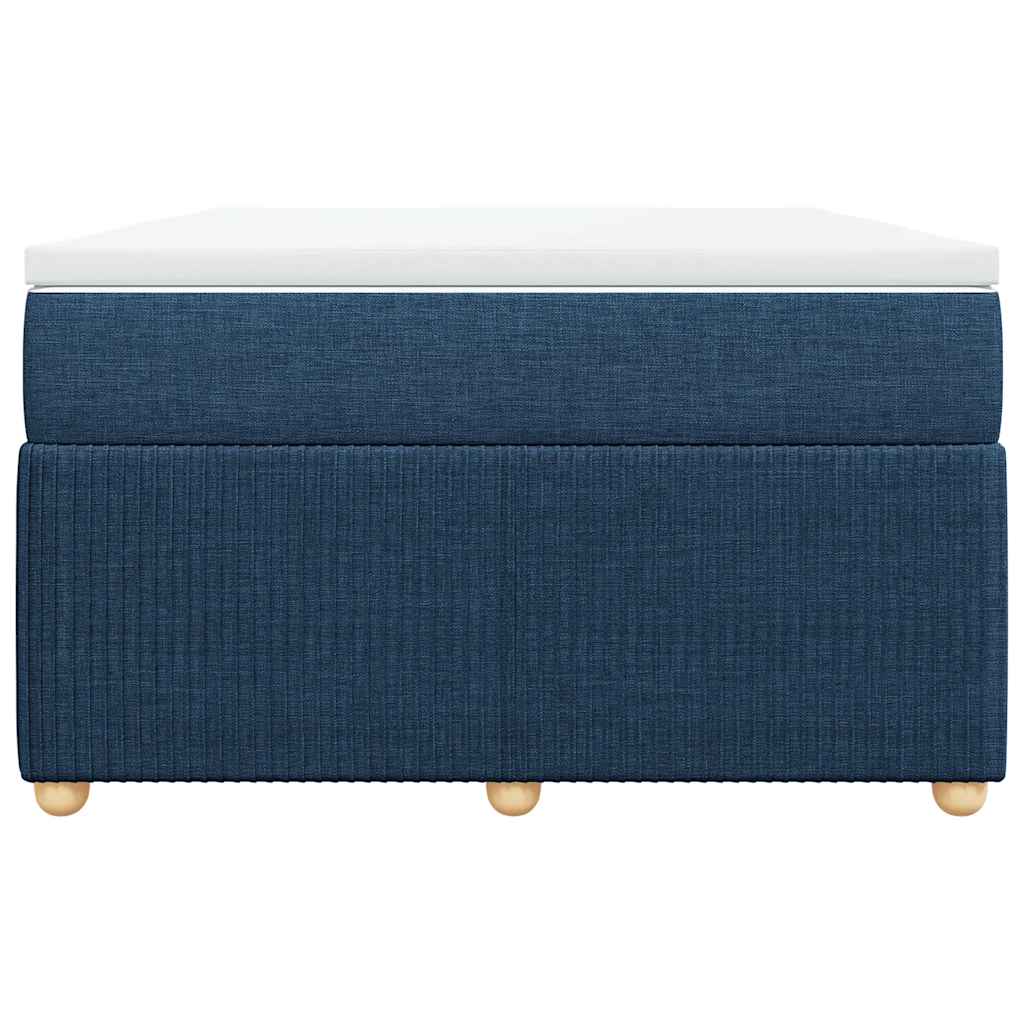vidaXL Κρεβάτι Boxspring με Στρώμα Μπλε 120x190 εκ. Υφασμάτινο