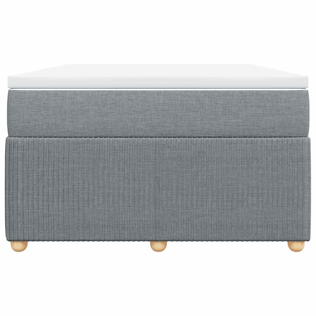 vidaXL Κρεβάτι Boxspring με Στρώμα Ανοιχτό Γκρι 120x200 εκ. Υφασμάτινο