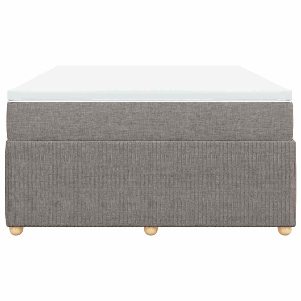 vidaXL Κρεβάτι Boxspring με Στρώμα Taupe 160x200 εκ. Υφασμάτινο