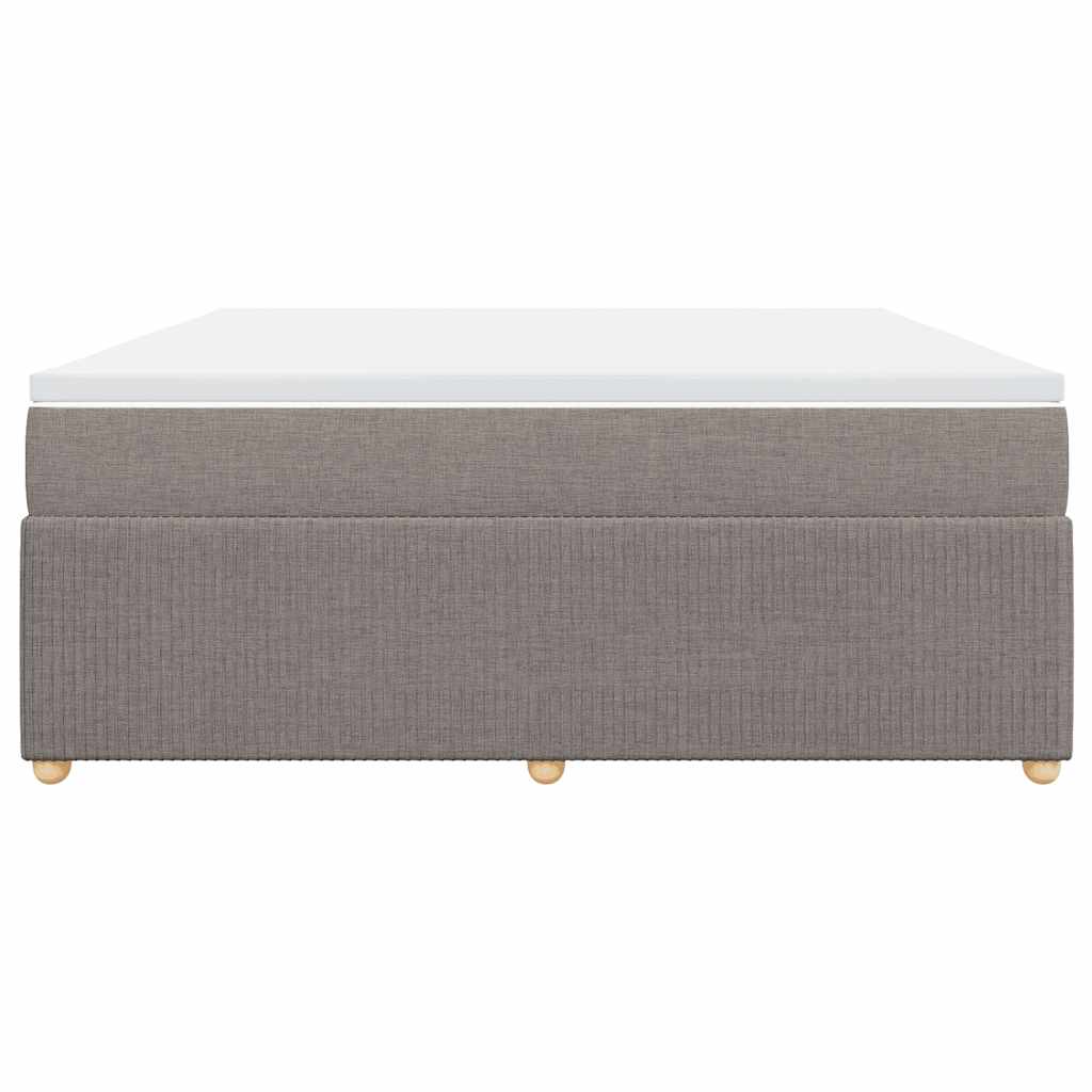 vidaXL Κρεβάτι Boxspring με Στρώμα Taupe 180x200 εκ. Υφασμάτινο