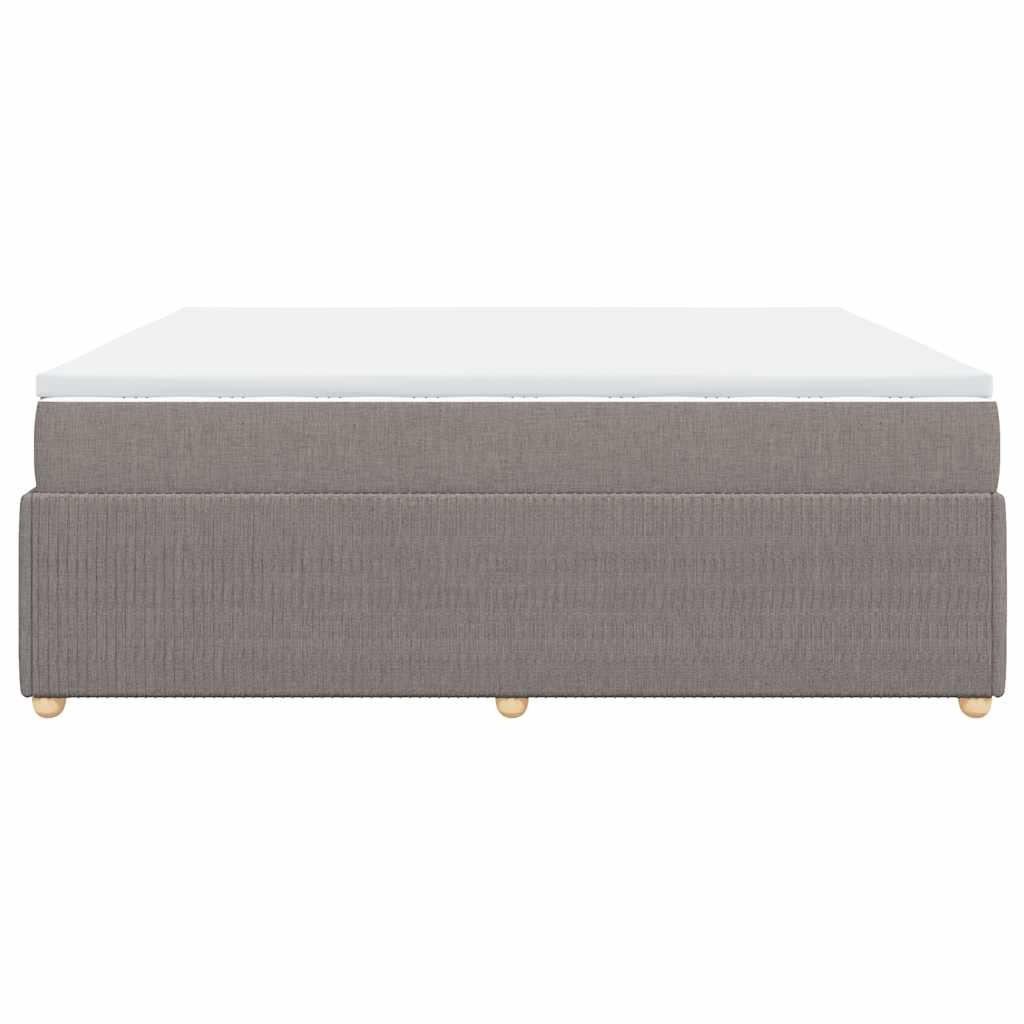 vidaXL Κρεβάτι Boxspring με Στρώμα Taupe 180x200 εκ. Υφασμάτινο