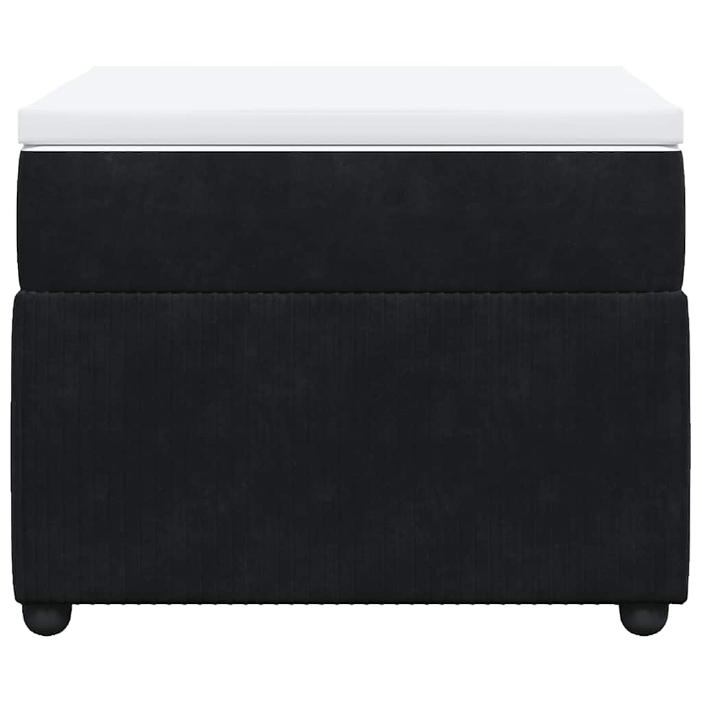 vidaXL Κρεβάτι Boxspring με Στρώμα Μαύρο 100x200 εκ. Βελούδινο