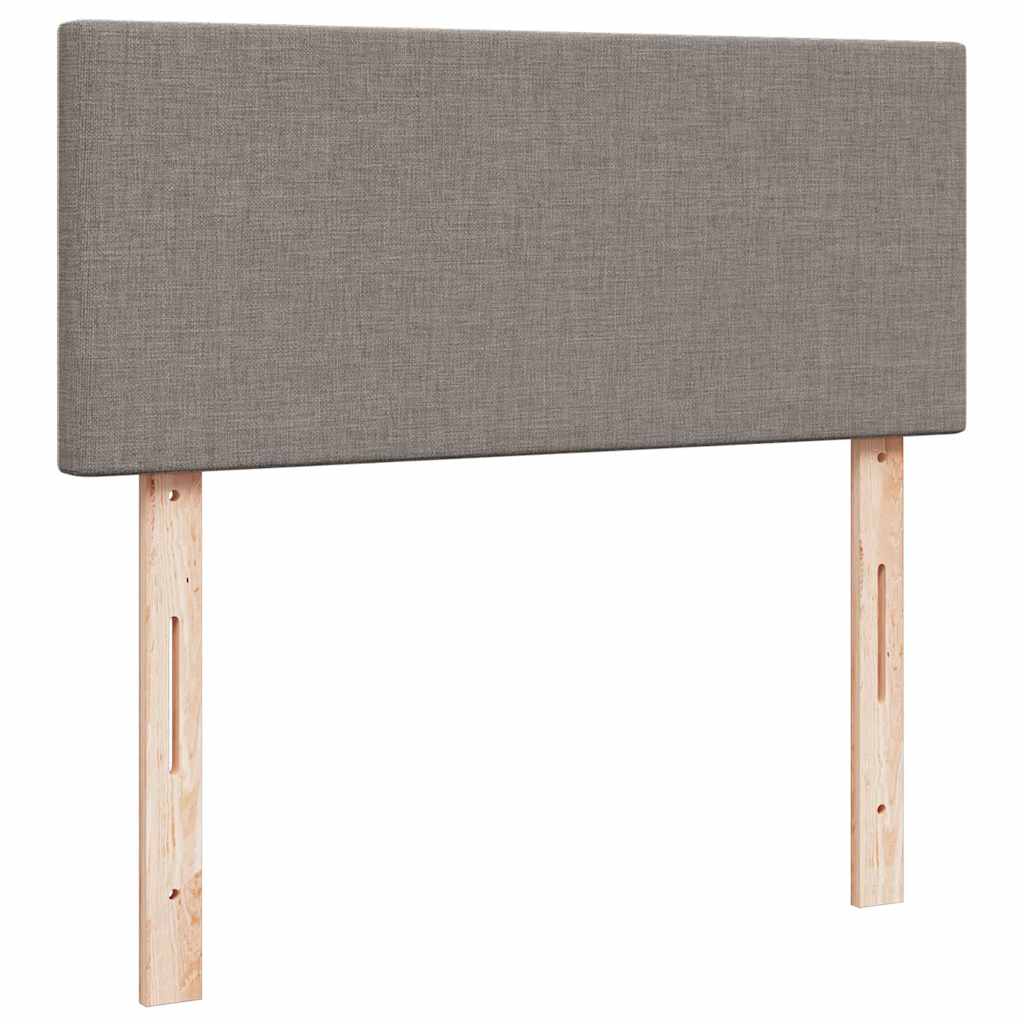 vidaXL Κρεβάτι Boxspring με Στρώμα Taupe 120x190 εκ. Υφασμάτινο