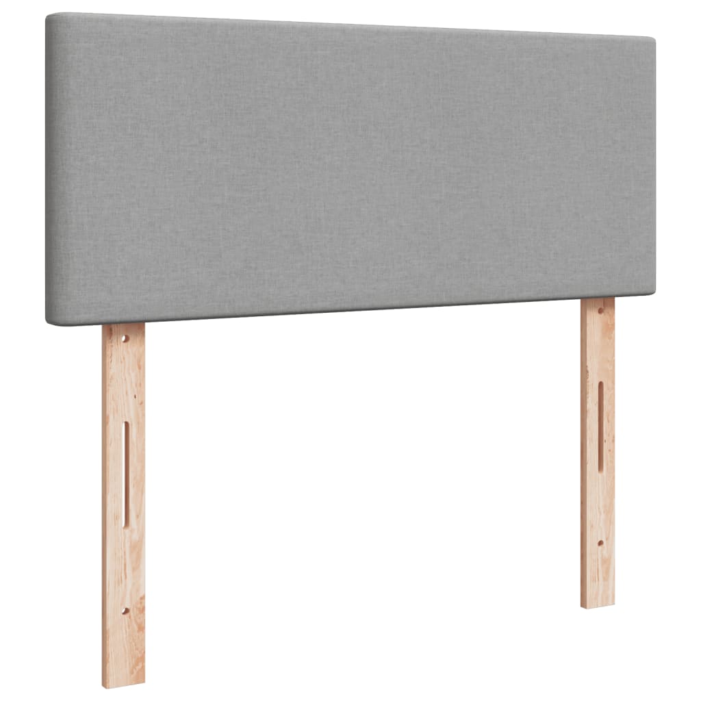 vidaXL Κρεβάτι Boxspring με Στρώμα Ανοιχτό Γκρι 120x200 εκ. Υφασμάτινο