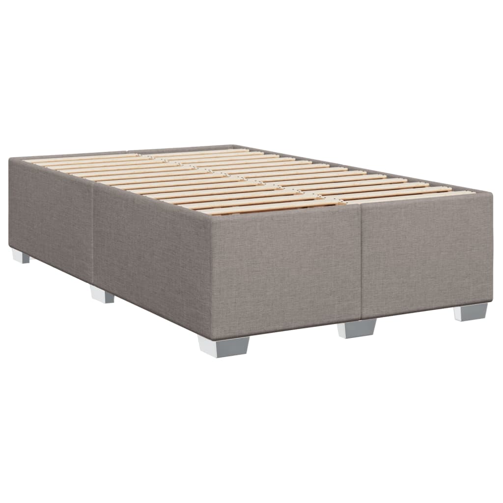 vidaXL Κρεβάτι Boxspring με Στρώμα Taupe 120x200 εκ. Υφασμάτινο