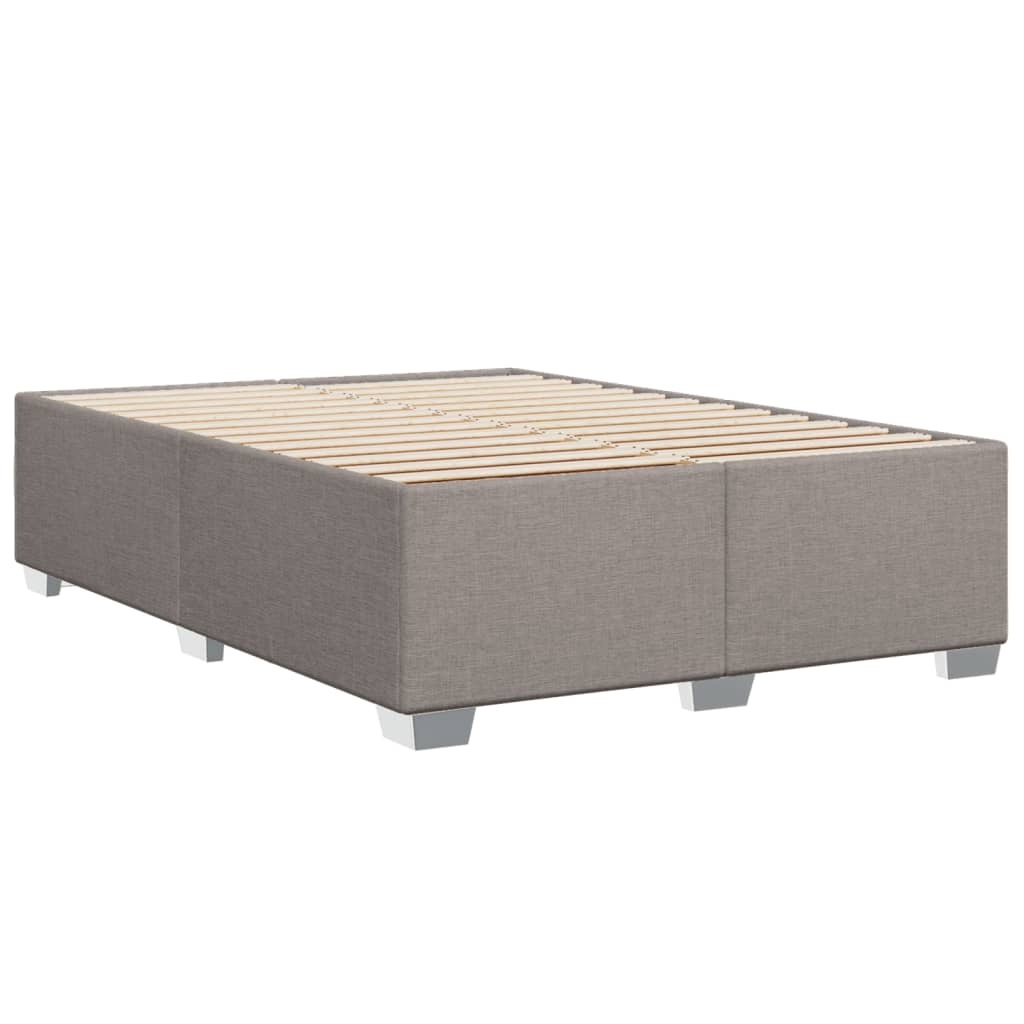 vidaXL Κρεβάτι Boxspring με Στρώμα Taupe 160x200 εκ. Υφασμάτινο