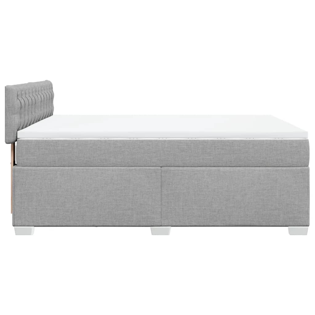 vidaXL Κρεβάτι Boxspring με Στρώμα Αν. Πράσινο 160x200εκ Υφασμάτινο
