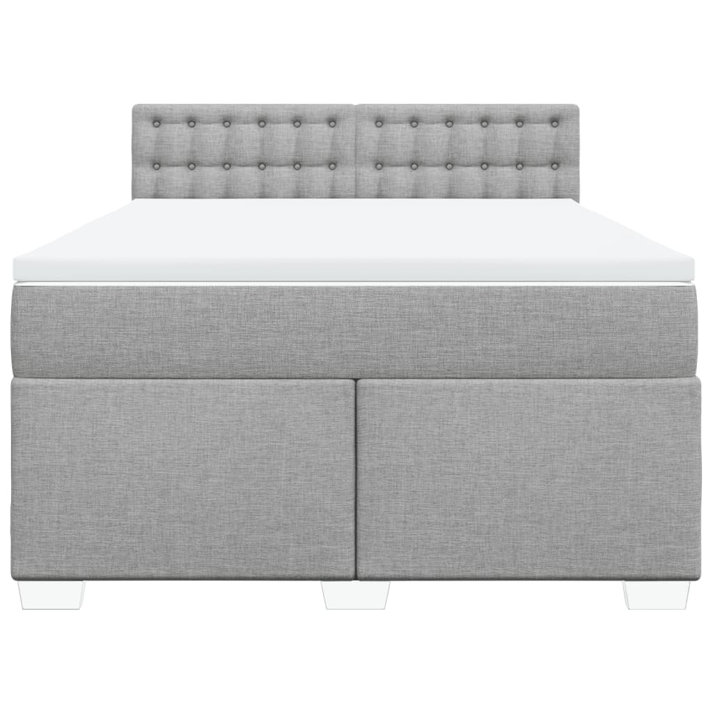 vidaXL Κρεβάτι Boxspring με Στρώμα Αν. Πράσινο 160x200εκ Υφασμάτινο