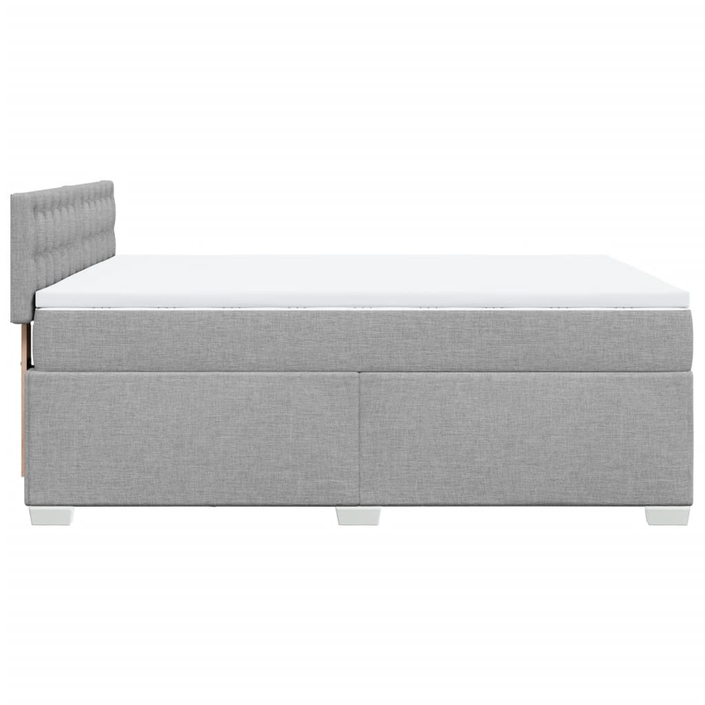 vidaXL Κρεβάτι Boxspring με Στρώμα Αν. Πράσινο 160x200εκ Υφασμάτινο