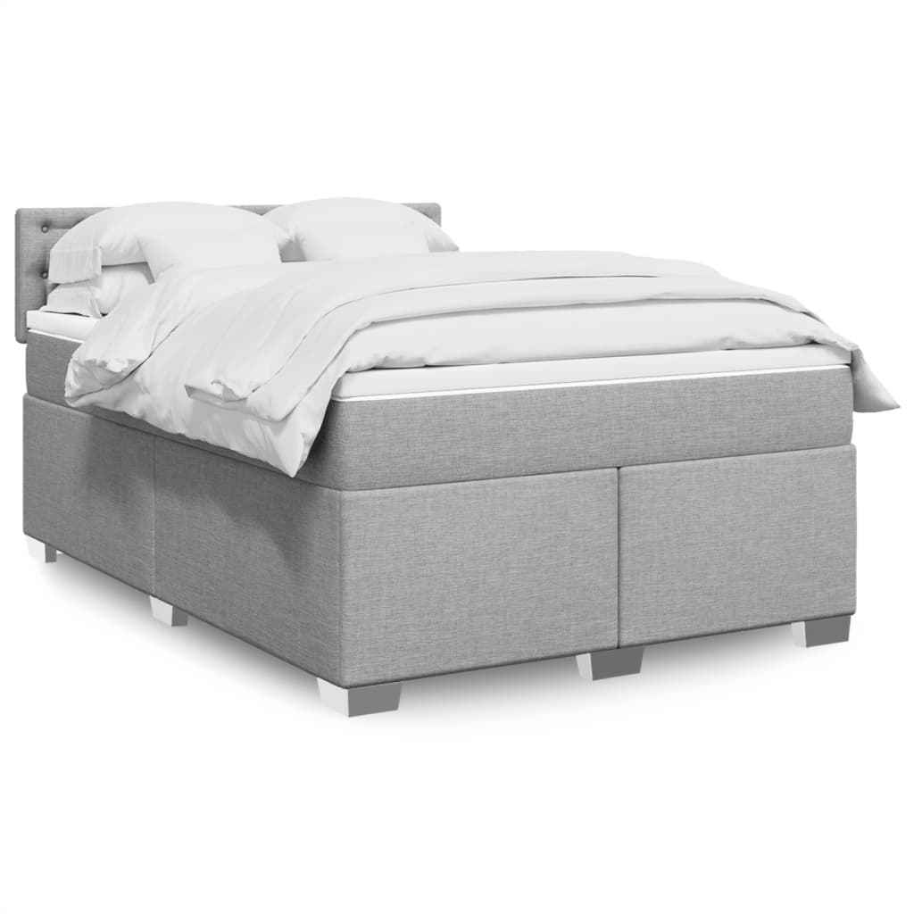 vidaXL Κρεβάτι Boxspring με Στρώμα Αν. Πράσινο 160x200εκ Υφασμάτινο