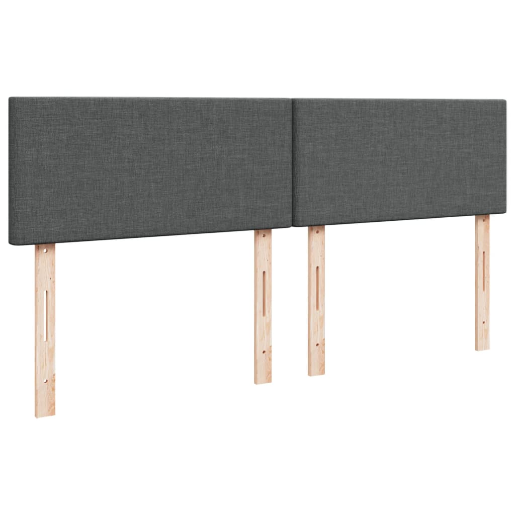 vidaXL Κρεβάτι Boxspring με Στρώμα Σκούρο Γκρι 180x200 εκ Υφασμάτιν