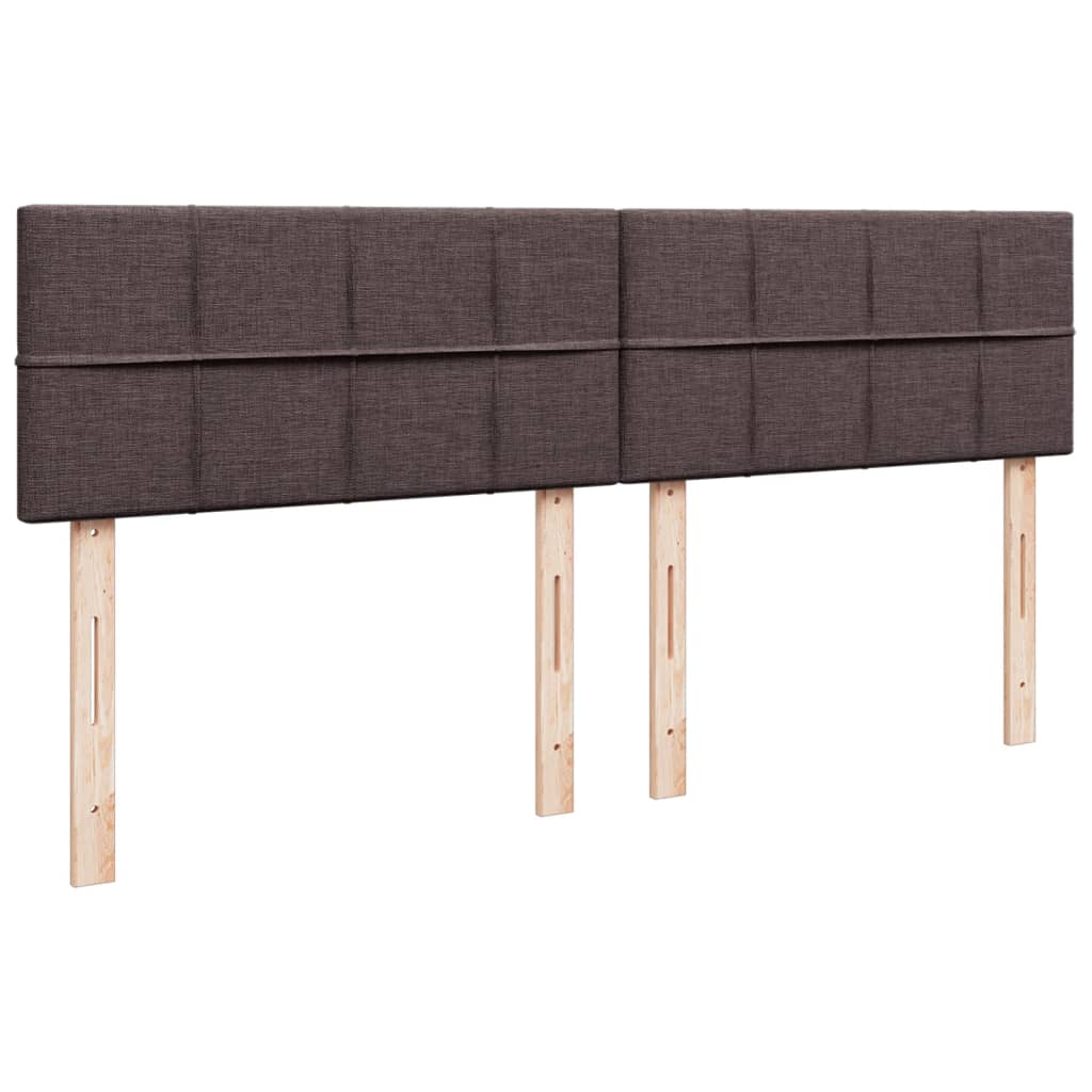 vidaXL Κρεβάτι Boxspring με Στρώμα Σκούρο Καφέ 180x200 εκ Υφασμάτινο
