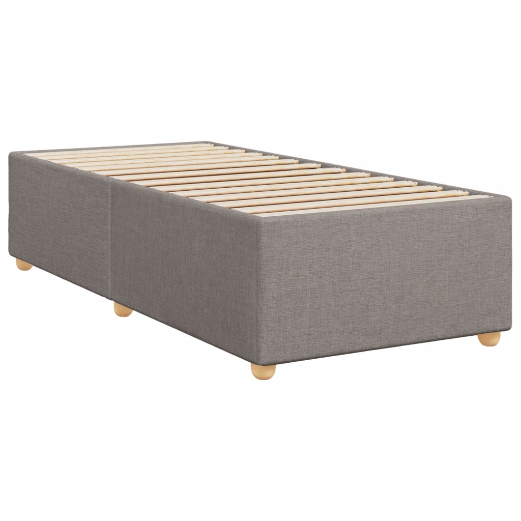 vidaXL Κρεβάτι Boxspring με Στρώμα Taupe 80x200 εκ. Υφασμάτινο