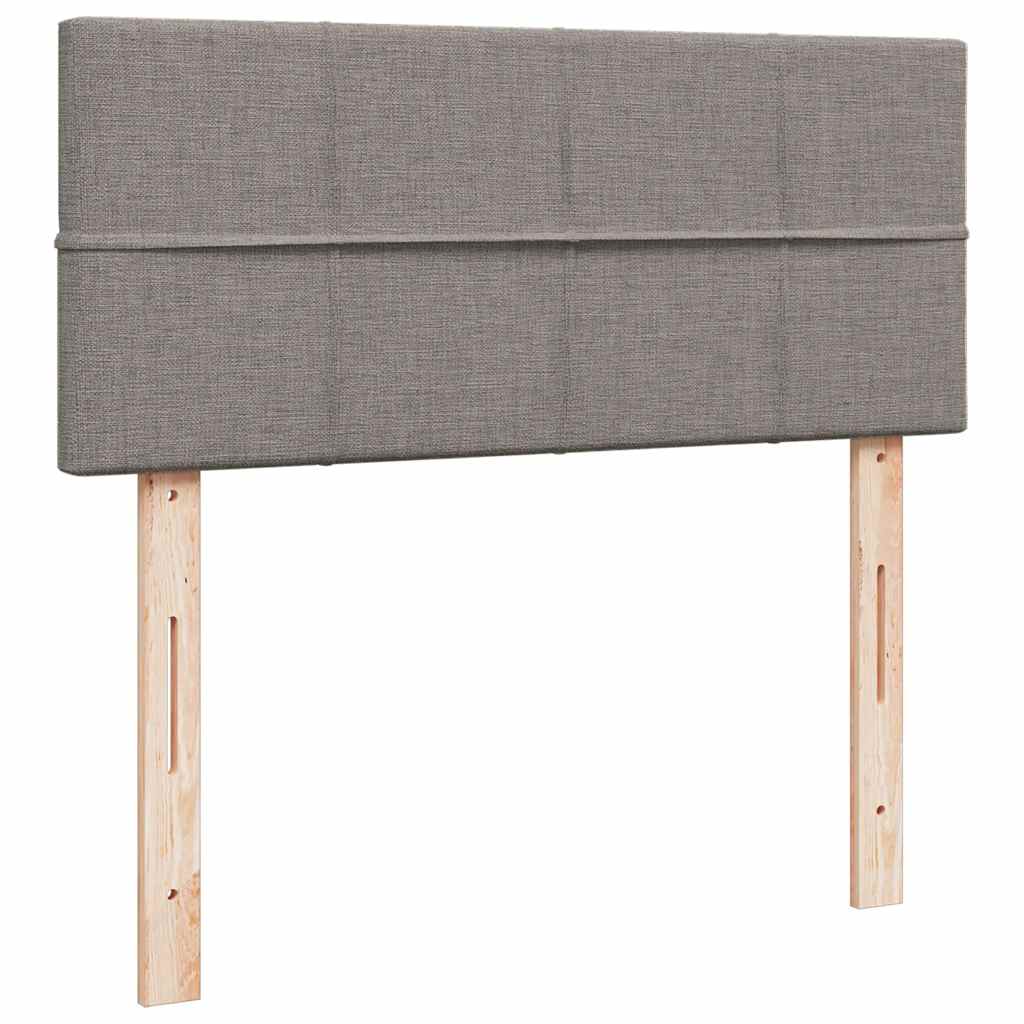 vidaXL Κρεβάτι Boxspring με Στρώμα Taupe 120x190 εκ. Υφασμάτινο