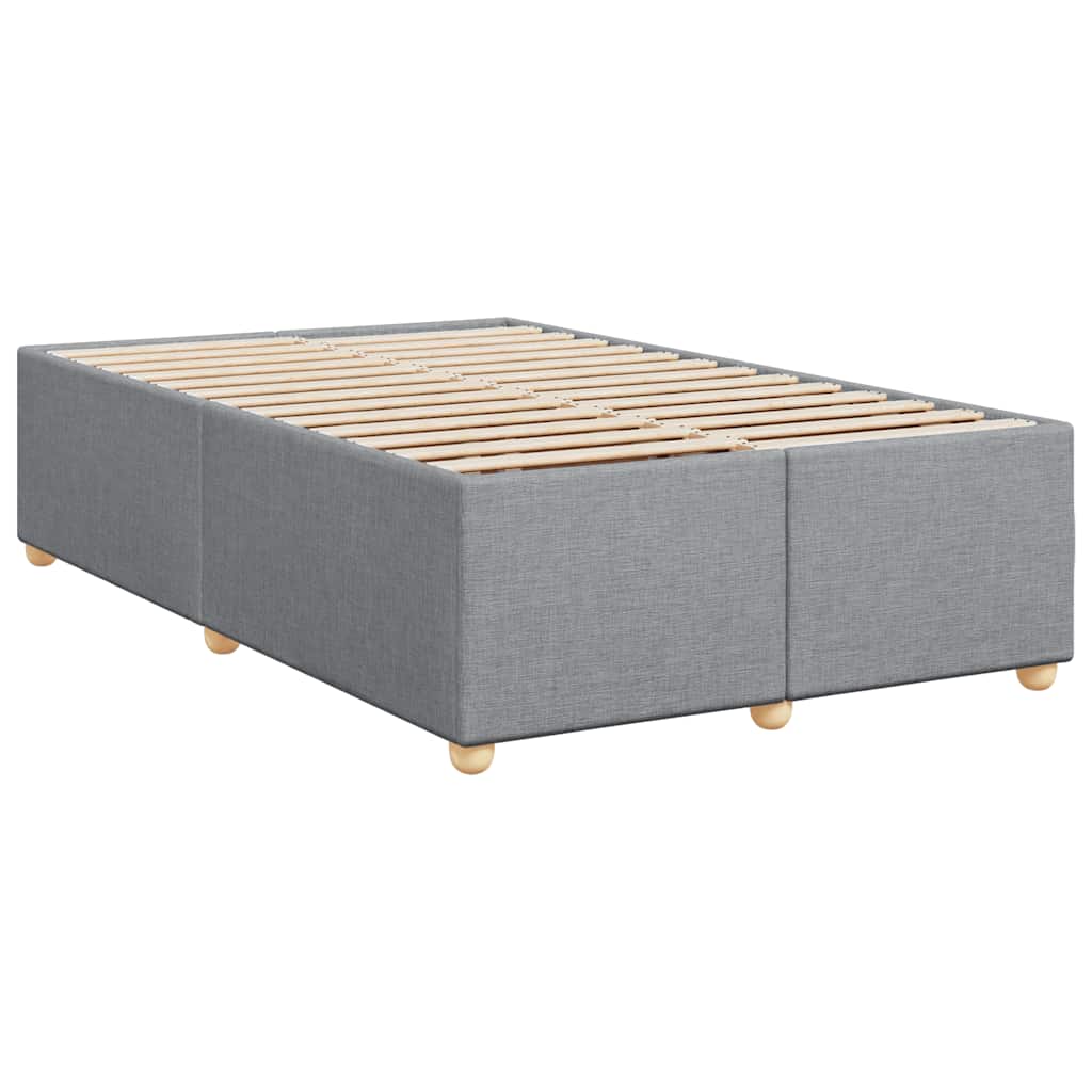 vidaXL Κρεβάτι Boxspring με Στρώμα Ανοιχτό Γκρι 120x190 εκ. Υφασμάτινο