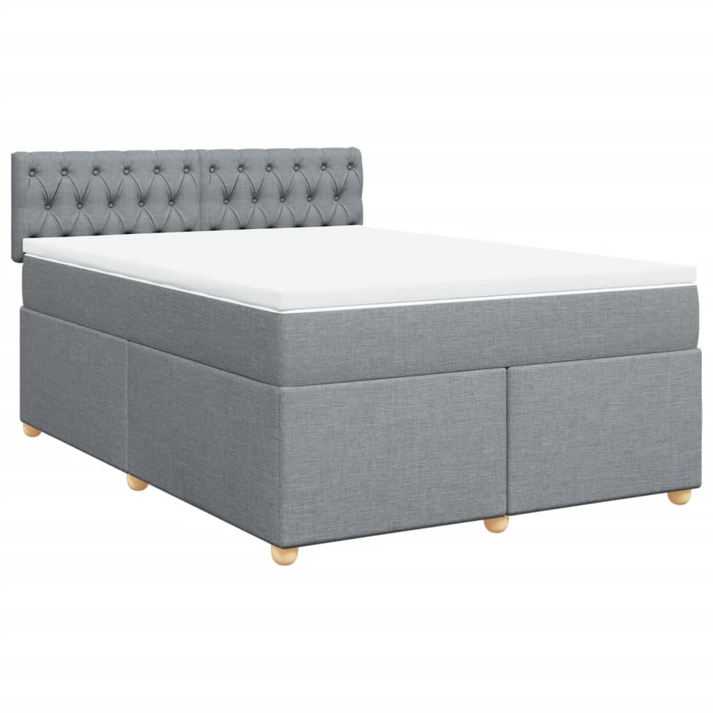 vidaXL Κρεβάτι Boxspring με Στρώμα Αν. Πράσινο 160x200εκ Υφασμάτινο